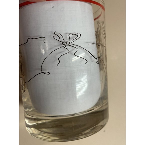 VTG Lord & Taylor Tumblers 'Santa On Bicycle With Reindeer' - Ceraglass-  7 - Picture 6 of 12